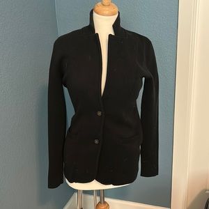 J Crew Black Knit Blazer Size XS